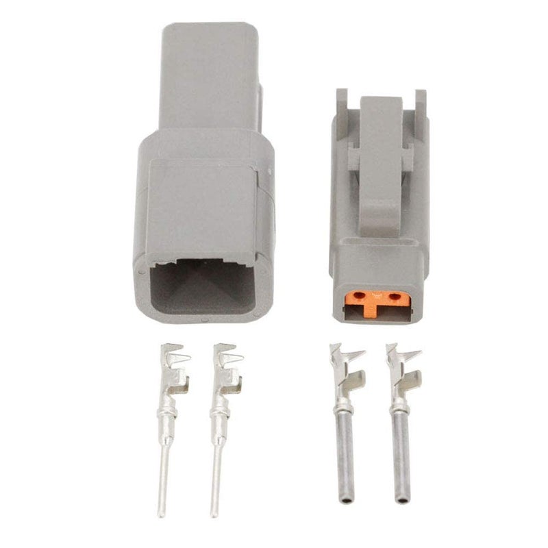 CNLW 5 Sets Automotive Connector Waterproof Plug Sheath with Terminal DTM06-2S / DTM04-2P - Image 1